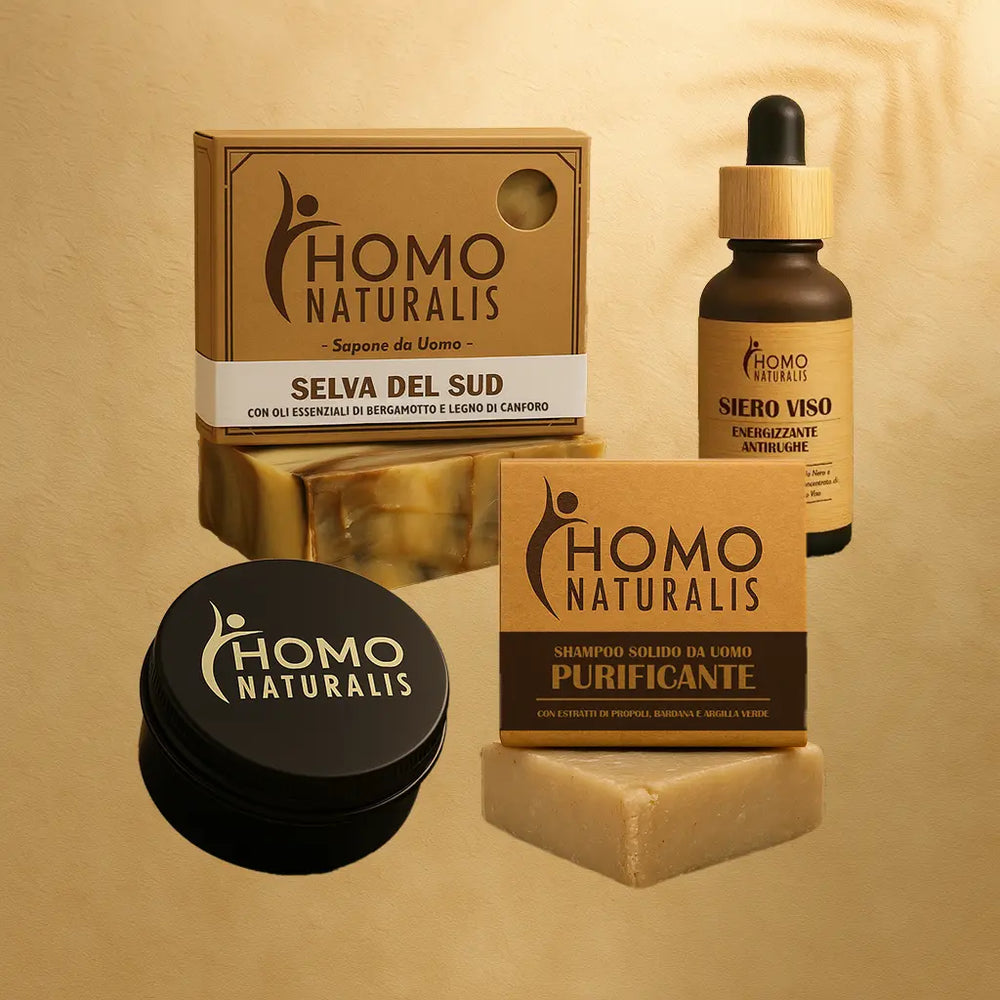 Kit Naturalis Starter | Sapone Doccia + Shampoo + Deodorante + Siero Viso