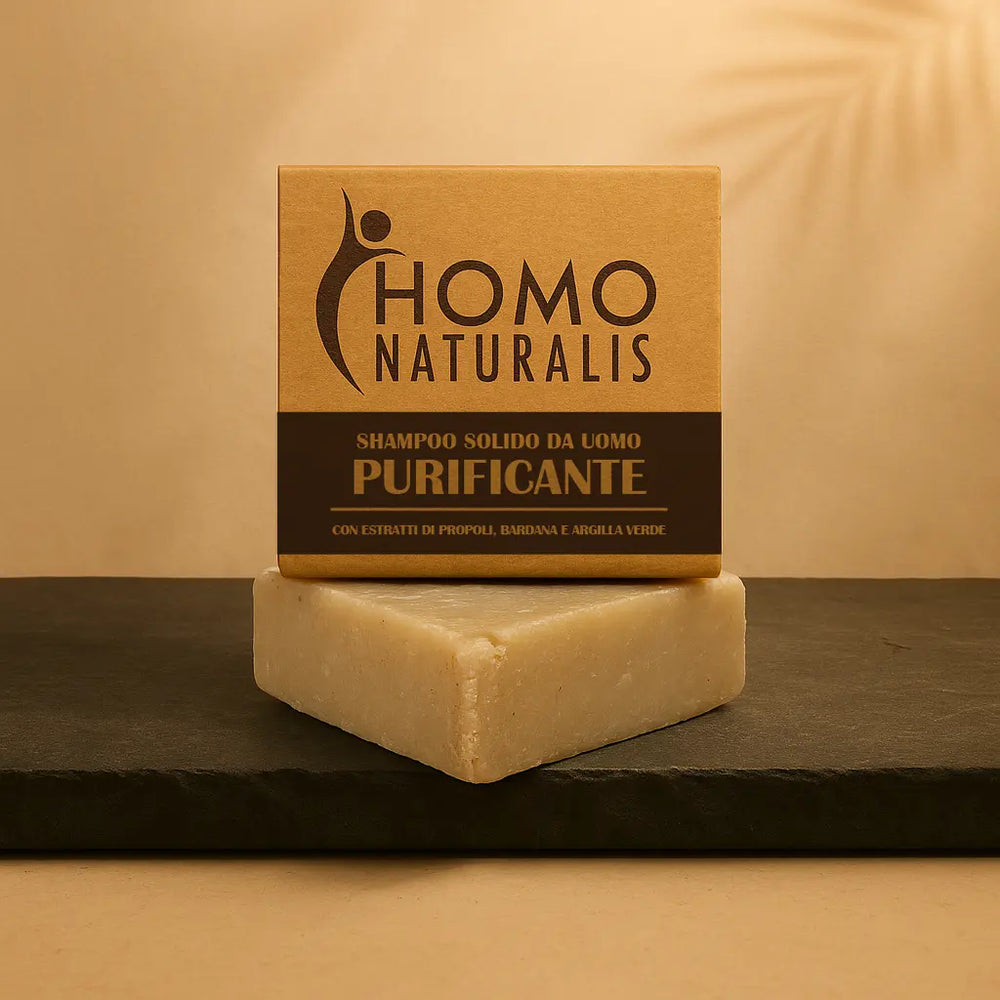Shampoo Antiforfora per Uomo Solido - Purificante Naturale